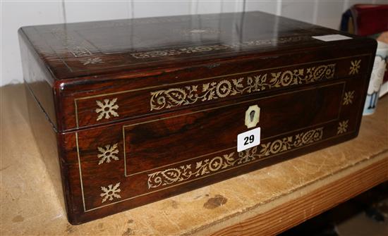 Rosewood writing slope